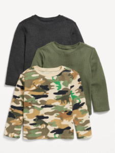 Unisex Long-Sleeve T-Shirt 3-Pack Toddler